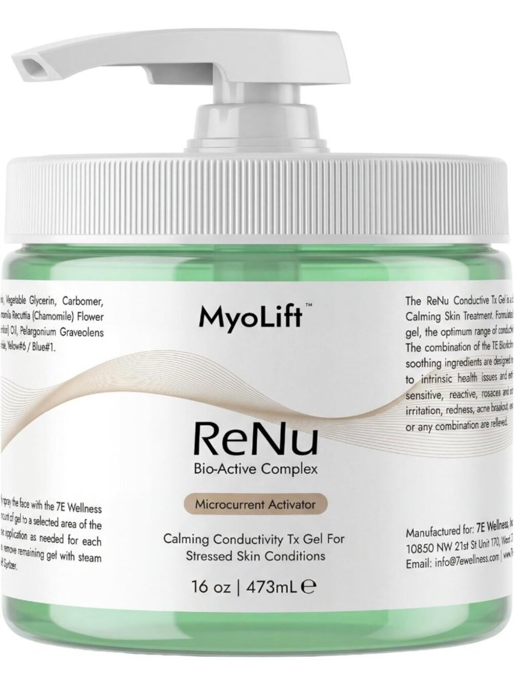 MyoLift ReNu Microcurrent Conductive Gel, 16 oz - Skin Firming & Hydrating